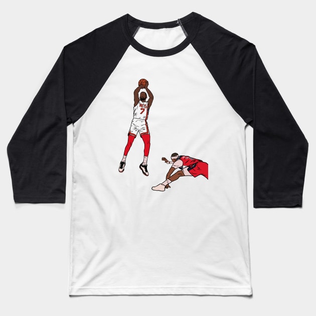 Kevin Durant Crosses Over Daniel Gafford Baseball T-Shirt by rattraptees